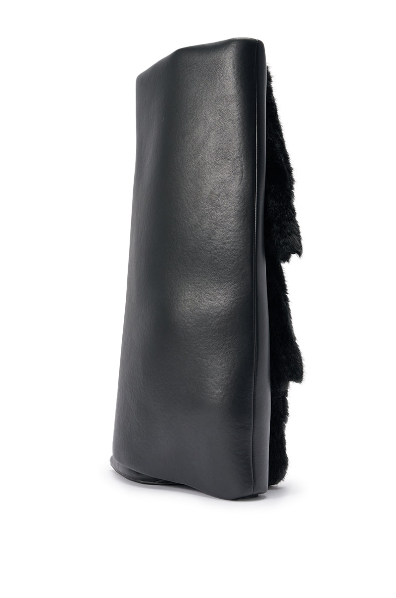 AKIRA GOLD KAIZEN BLACK FUR DETAIL BOOT