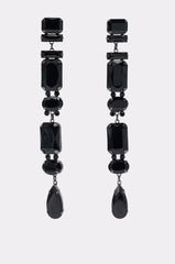 THE DRAMA BLACK STONE DANGLE EARRING