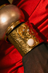 LISTEN CLOSELY METAL CUFF IN GOLD