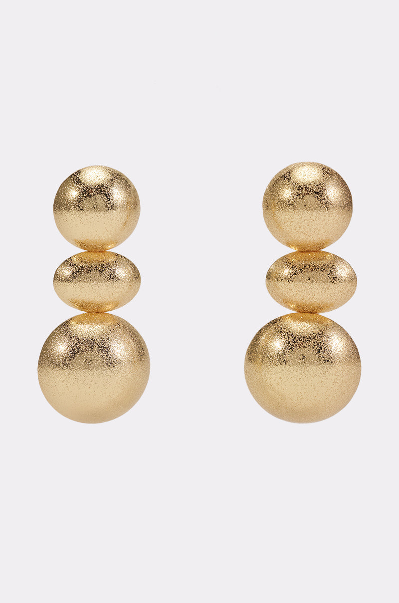 BALLS TO THE WALL EARRING IN GOLD