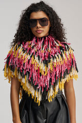 WILD SIDE CROPPED FRINGE PONCHO
