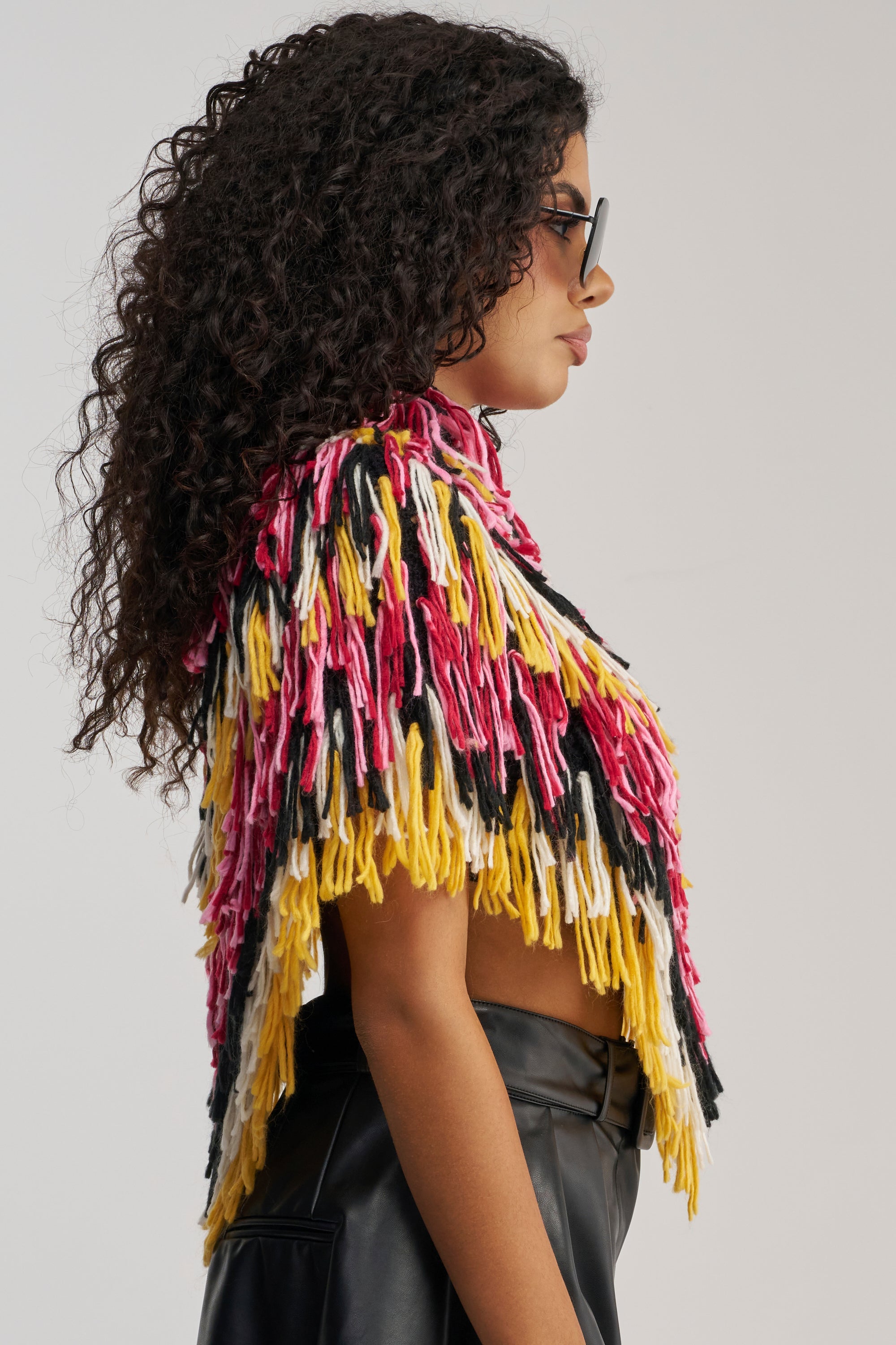 WILD SIDE CROPPED FRINGE PONCHO
