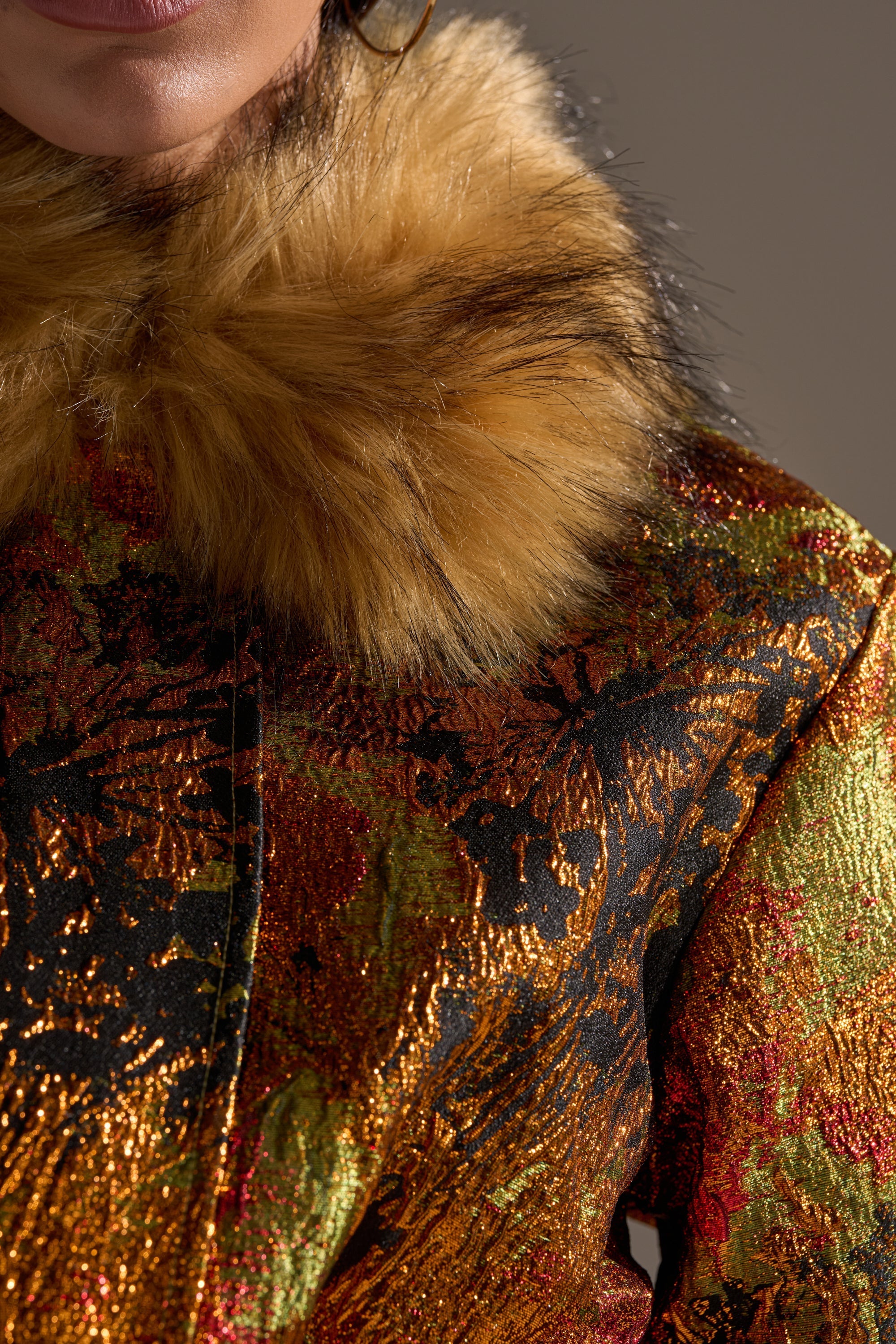 TWIN FLAME BROCADE BOMBER