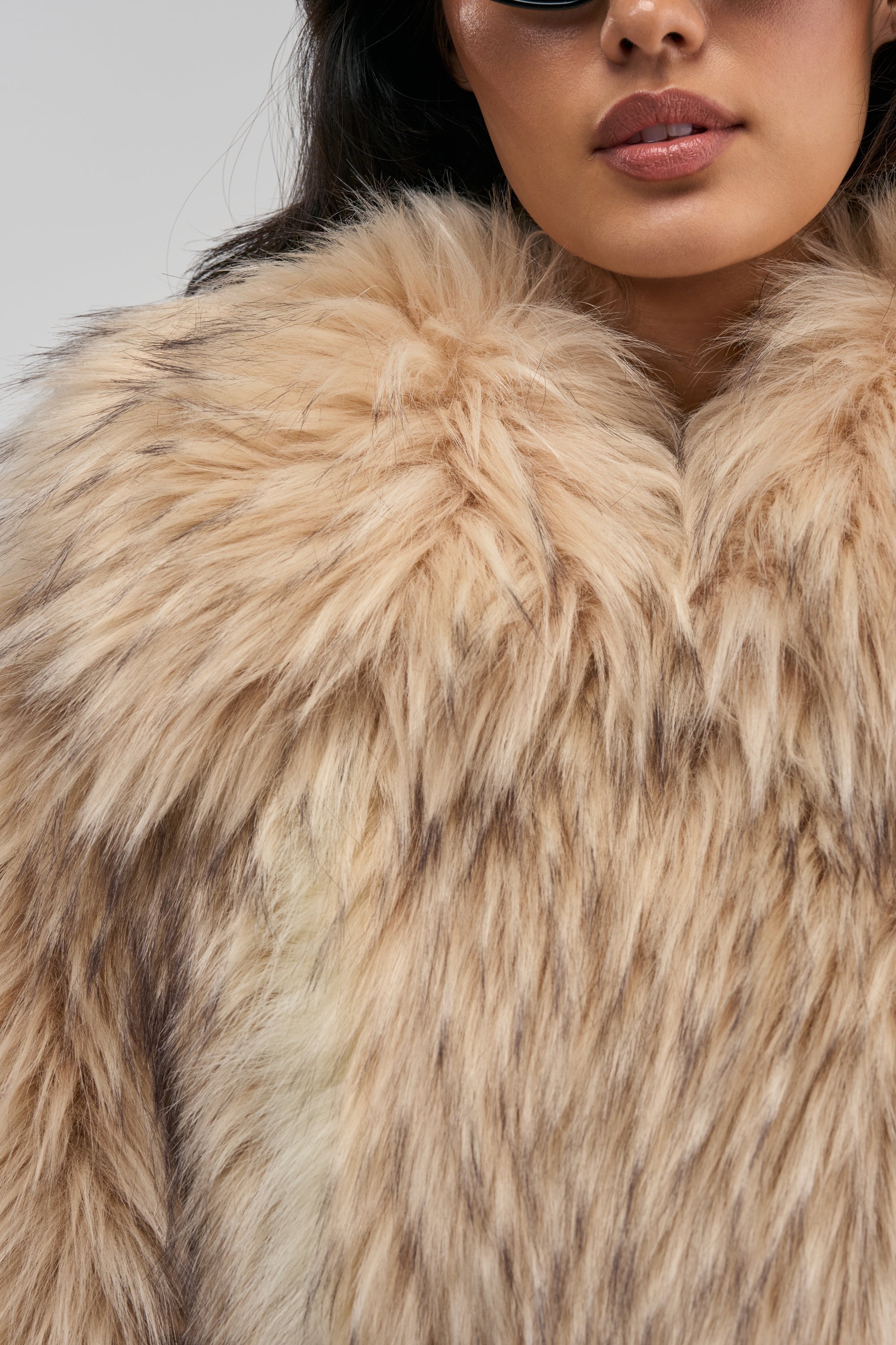 VENUS FAUX FUR TRENCH
