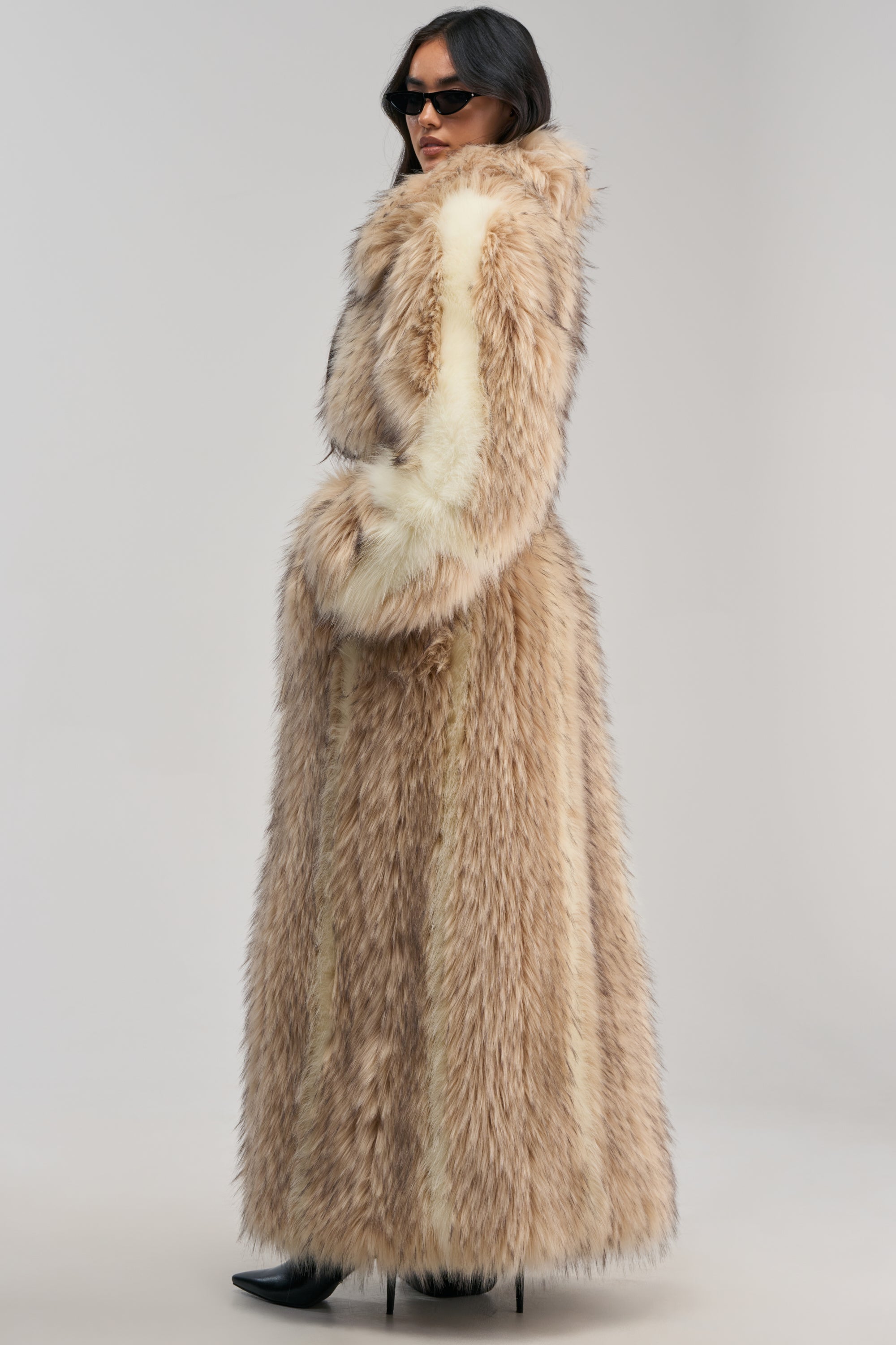 VENUS FAUX FUR TRENCH