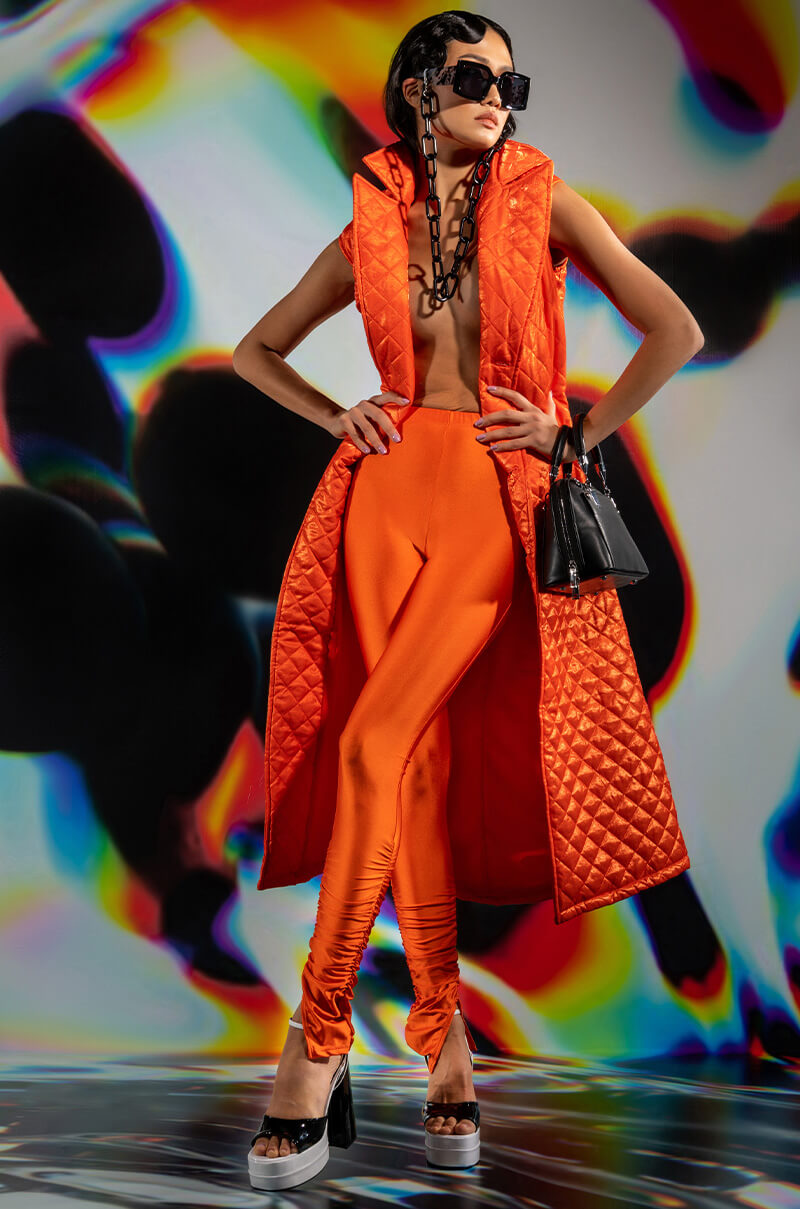 FOR THE AGES QUILTED SLEEVELESS TRENCH