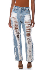 SO SOPHISTICATED RIPPED MEDIUM WASH JEANS