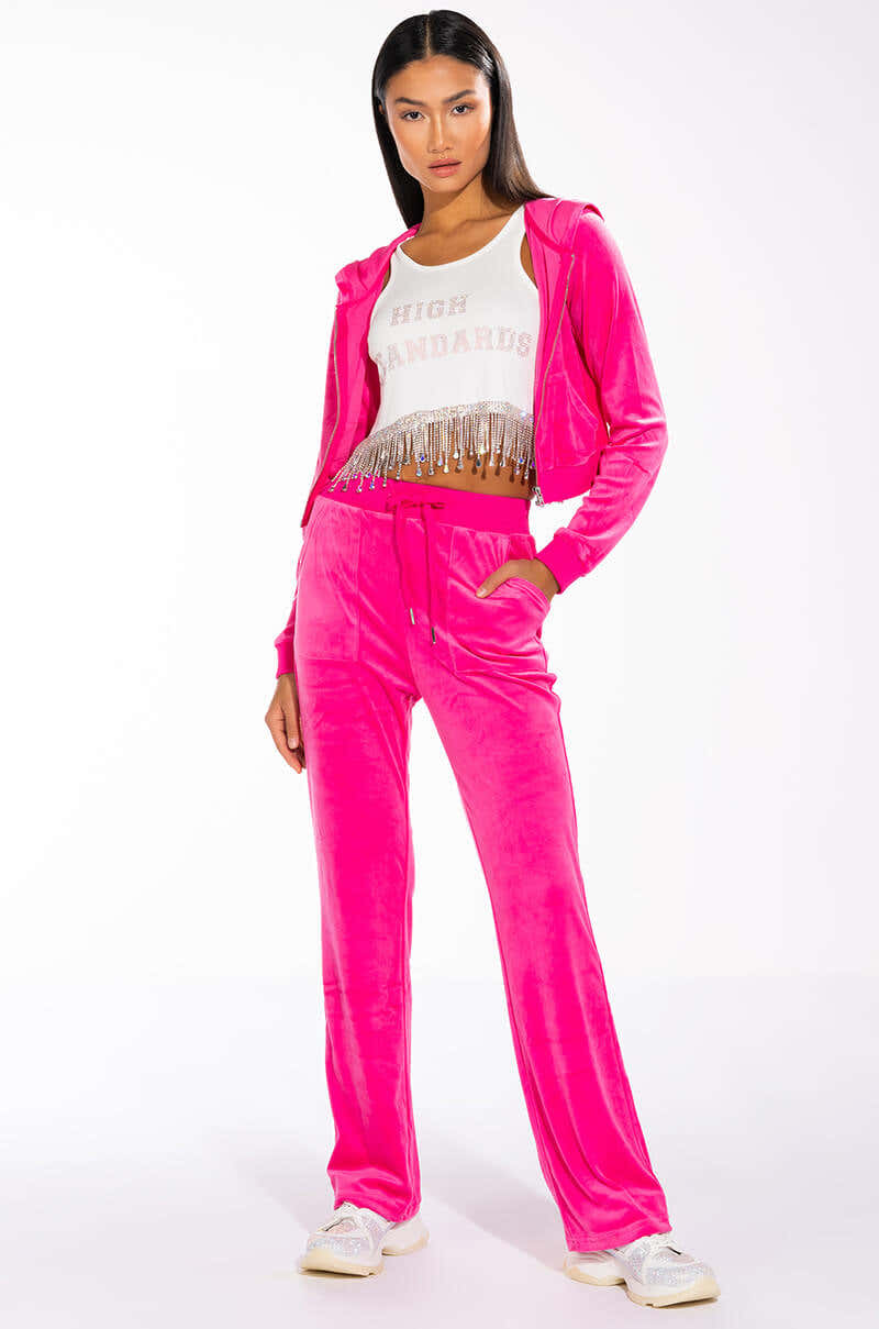 THATS HOT VELVET FLARE SWEATPANT